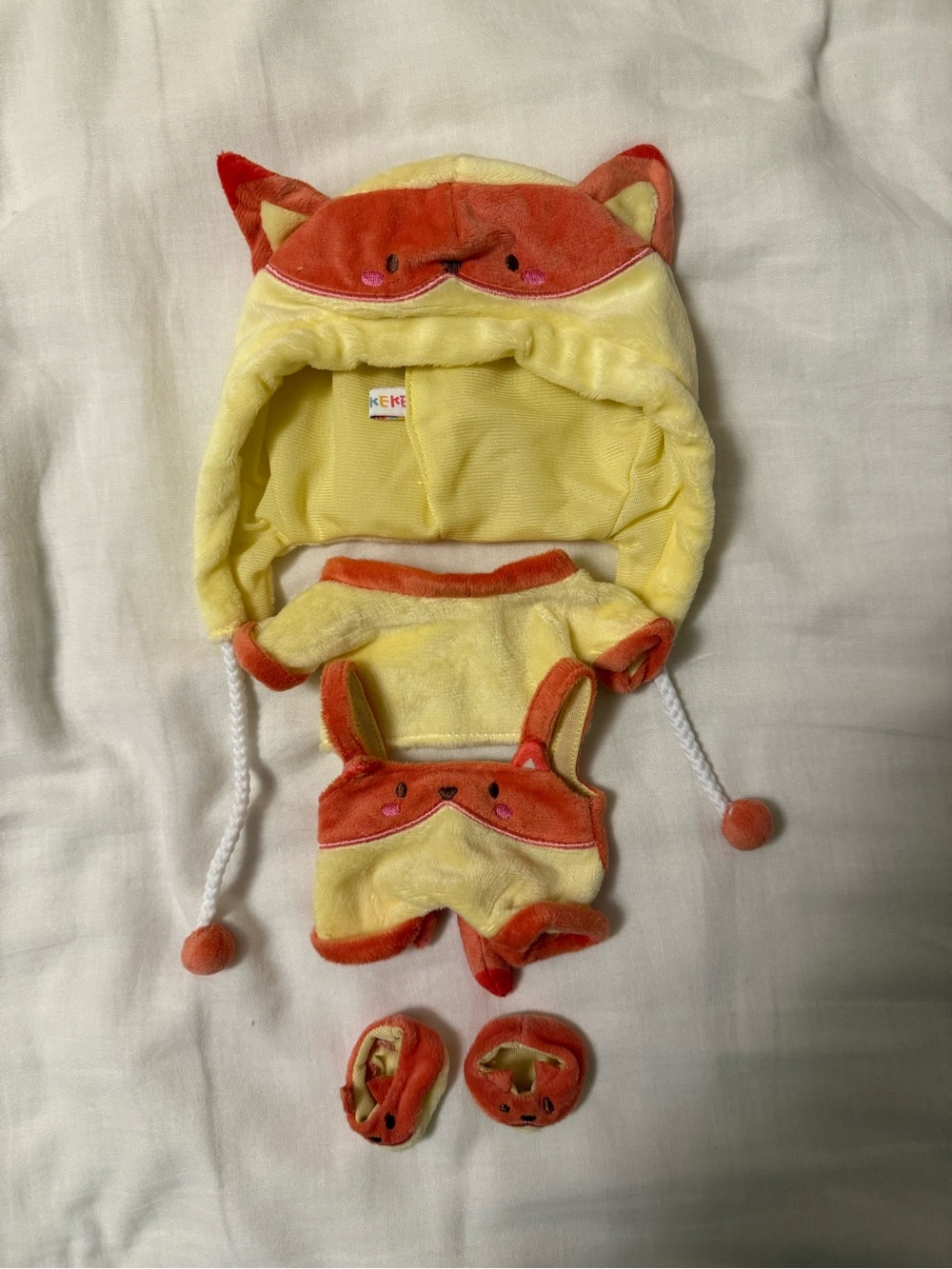 Fox outfit for 20cm doll - clothes for 20cm plush dolls anime plushies